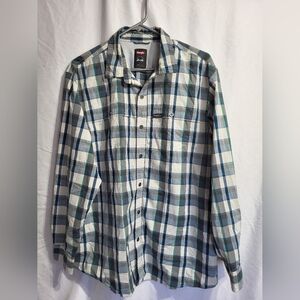 Wrangler Plaid Button-Up Shirt, Size XL